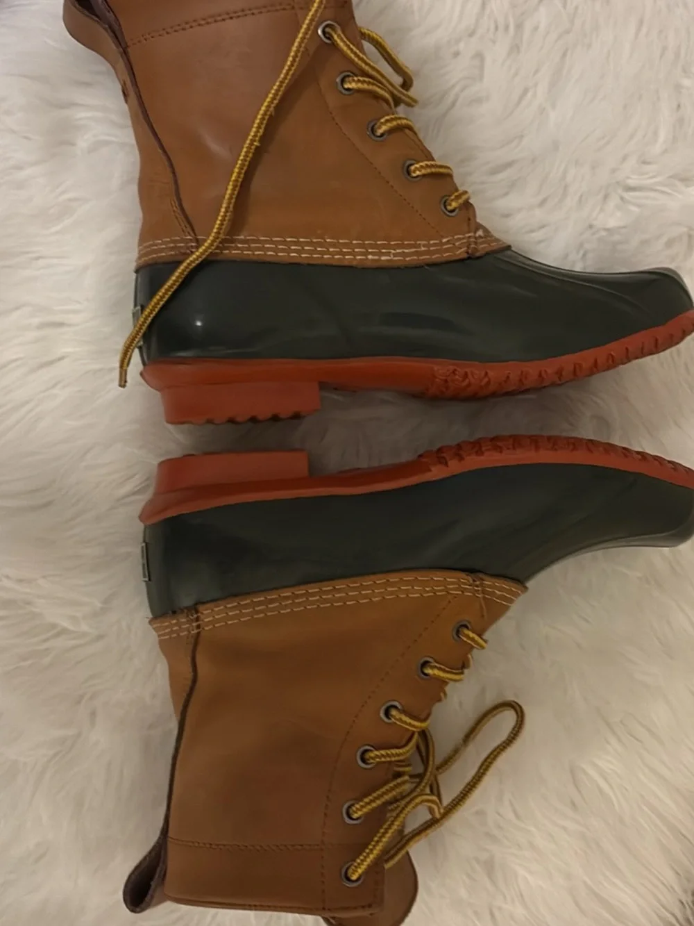 G.H. Bass & Co. Women's Harlequin Duck Boots - Brown/Olive